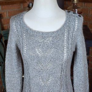 Decree Gray Knit Sweater Juniors Size L